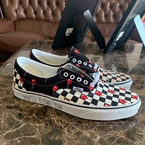 New Men's Vans x IT The Clown House Of Terror Pennywise Horror Movie Size 10.5